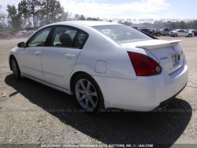 1N4BA41E87C837861 - 2007 NISSAN MAXIMA SE/SL WHITE photo 3