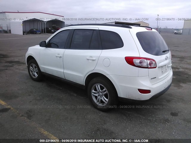 5NMSGDAB3AH377788 - 2010 HYUNDAI SANTA FE GLS WHITE photo 3