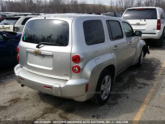 3GNDA13D28S558348 - 2008 CHEVROLET HHR LS SILVER photo 4