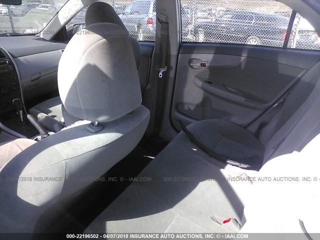 JTDBL40E199031320 - 2009 TOYOTA COROLLA LE/XLE SILVER photo 8