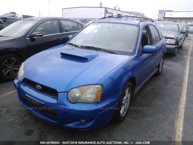 JF1GG29654H807558 - 2004 SUBARU IMPREZA WRX BLUE photo 2