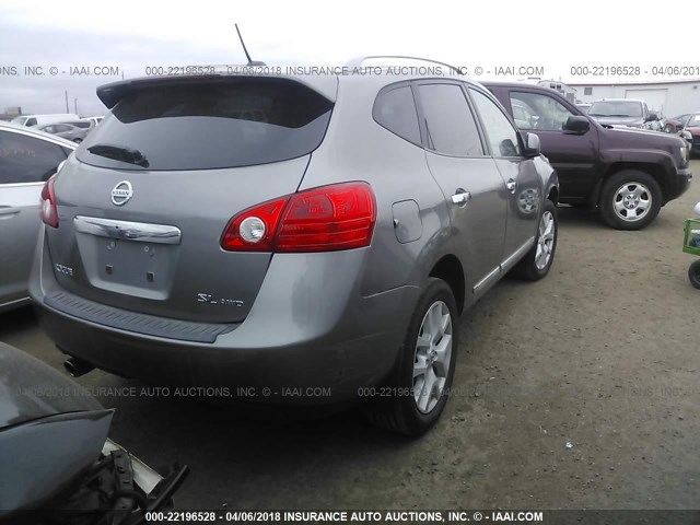 JN8AS5MV8BW682003 - 2011 NISSAN ROGUE S/SV/KROM ნაცრისფერი ფოტო 4