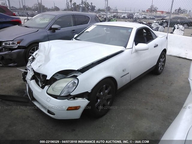 WDBKK47FXWF071246 - 1998 MERCEDES-BENZ SLK 230 KOMPRESSOR WHITE photo 2