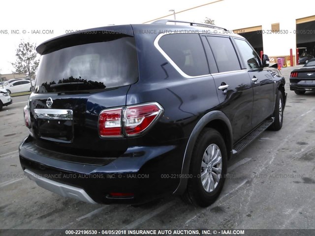 JN8AY2ND9J9051731 - 2018 NISSAN ARMADA SV/SL/PLATINUM BLUE photo 4