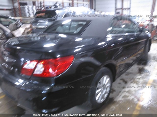 1C3LC45K68N231106 - 2008 CHRYSLER SEBRING BLACK photo 4