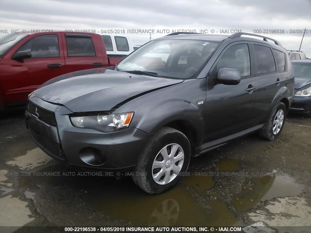 JA4AS2AW6CU025070 - 2012 MITSUBISHI OUTLANDER ES ნაცრისფერი ფოტო 2