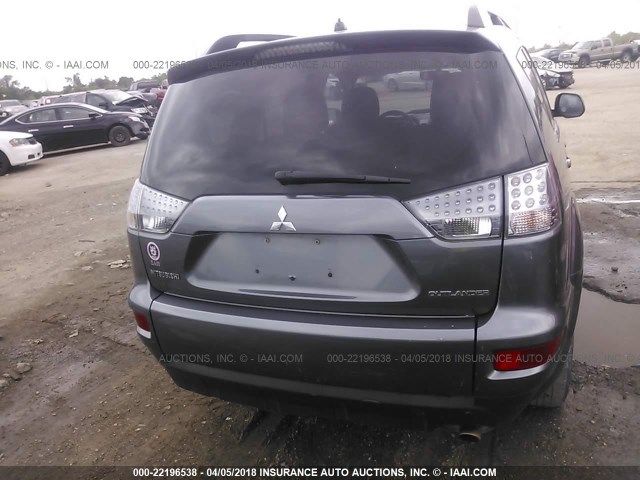 JA4AS2AW6CU025070 - 2012 MITSUBISHI OUTLANDER ES ნაცრისფერი ფოტო 6