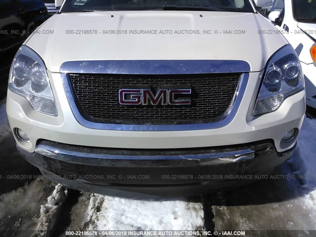 1GKKRRED7BJ226438 - 2011 GMC ACADIA SLT-1 WHITE photo 6