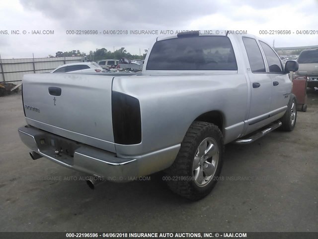 1D7HA18N62S704299 - 2002 DODGE RAM 1500 SILVER photo 4