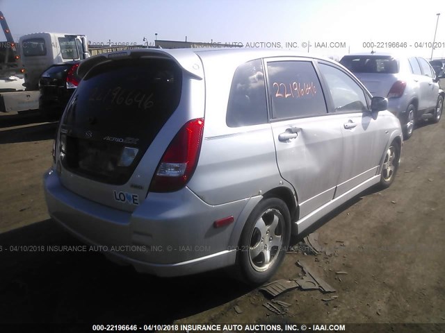 JS2RD61H045250193 - 2004 SUZUKI AERIO SX SILVER photo 4