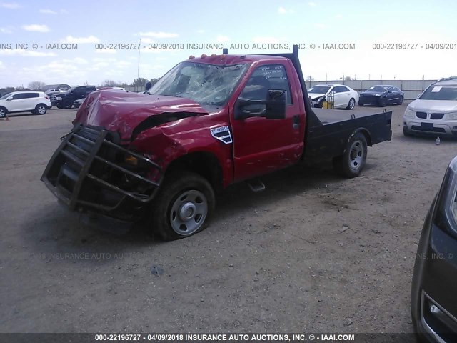 1FDSF35Y49EA20867 - 2009 FORD F350 SUPER DUTY RED photo 2