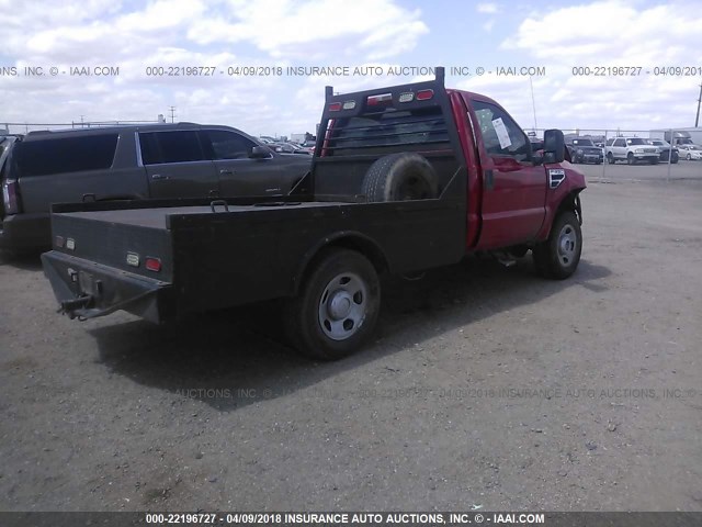 1FDSF35Y49EA20867 - 2009 FORD F350 SUPER DUTY RED photo 4