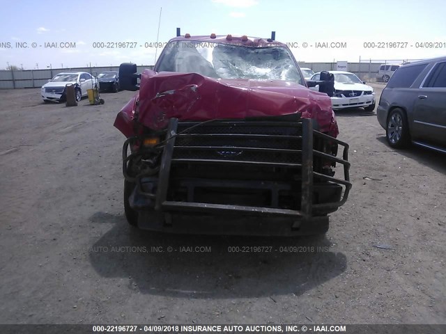 1FDSF35Y49EA20867 - 2009 FORD F350 SUPER DUTY RED photo 6