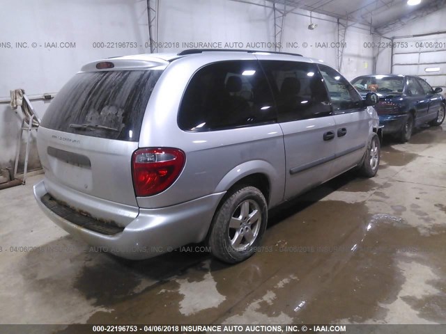 1D4GP24R17B193498 - 2007 DODGE GRAND CARAVAN SE SILVER photo 4