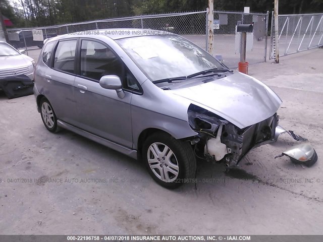 JHMGD37647S065221 - 2007 HONDA FIT S GRAY photo 1