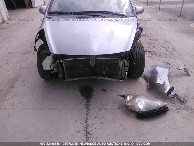 JHMGD37647S065221 - 2007 HONDA FIT S GRAY photo 6