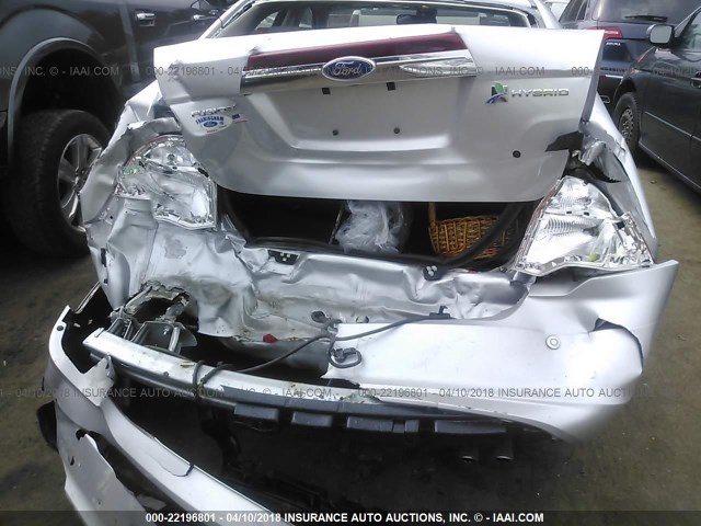 3FADP0L34BR124882 - 2011 FORD FUSION HYBRID SILVER photo 6