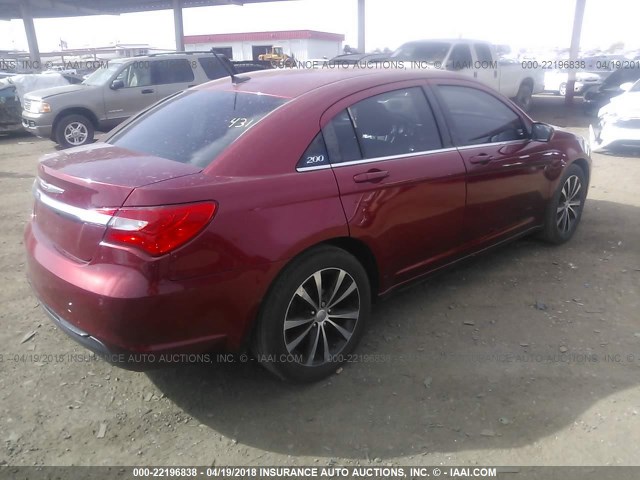 1C3CCBCG8DN689033 - 2013 CHRYSLER 200 MAROON photo 4