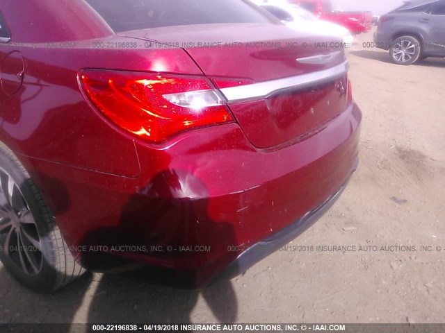 1C3CCBCG8DN689033 - 2013 CHRYSLER 200 MAROON photo 6