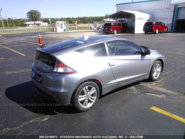 JHMZF1D66BS012928 - 2011 HONDA CR-Z EX GRAY photo 4