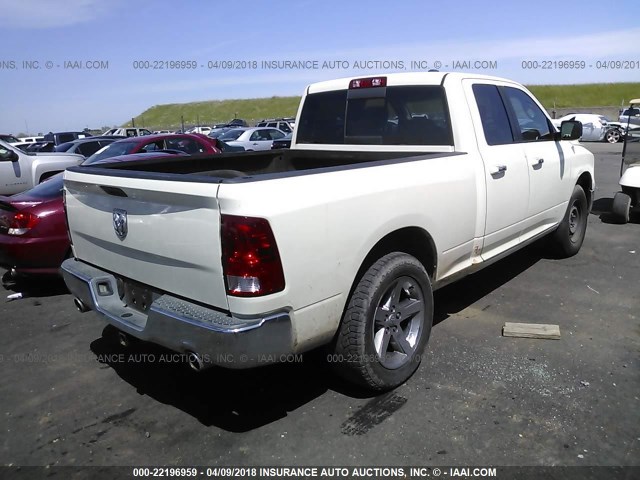 1D7RB1GTXAS226212 - 2010 DODGE RAM 1500 WHITE photo 4