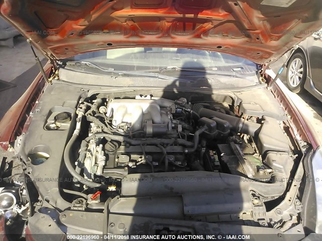 1N4BA41E34C810997 - 2004 NISSAN MAXIMA SE/SL BURGUNDY photo 10