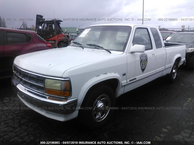 1B7GL23X6RS586389 - 1994 DODGE DAKOTA WHITE photo 2