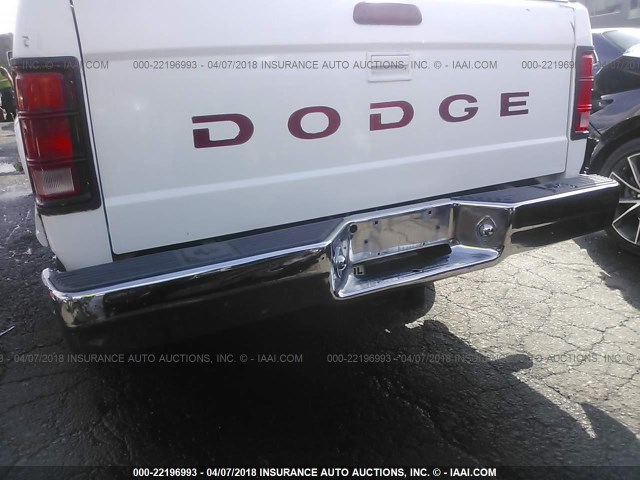 1B7GL23X6RS586389 - 1994 DODGE DAKOTA WHITE photo 6