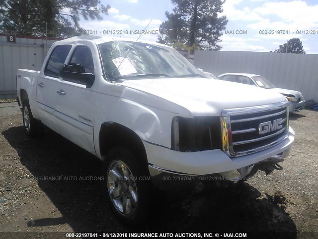 3GTP2VE74DG156216 - 2013 GMC SIERRA K1500 SLE WHITE photo 1