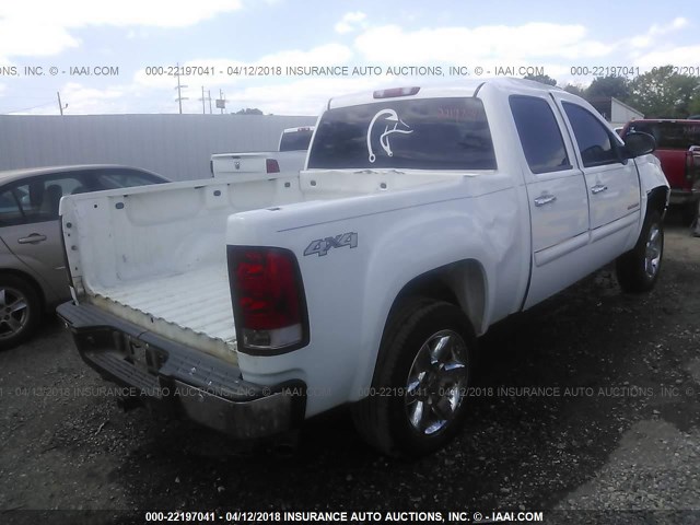 3GTP2VE74DG156216 - 2013 GMC SIERRA K1500 SLE WHITE photo 4