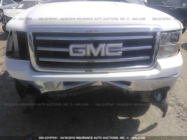 3GTP2VE74DG156216 - 2013 GMC SIERRA K1500 SLE WHITE photo 6