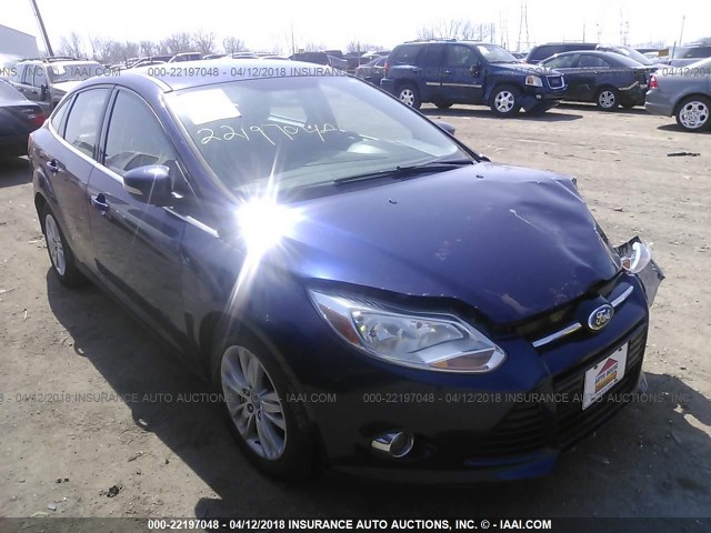 1FAHP3H24CL148036 - 2012 FORD FOCUS SEL BLUE photo 1