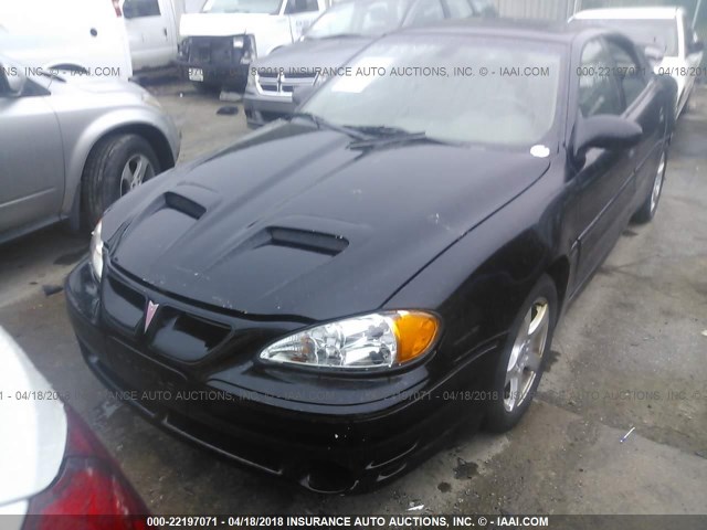 1G2NW52E82M703260 - 2002 PONTIAC GRAND AM GT BLACK photo 2