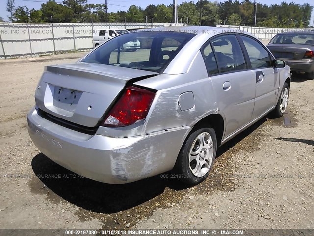 1G8AJ52F64Z137844 - 2004 SATURN ION LEVEL 2 SILVER photo 4