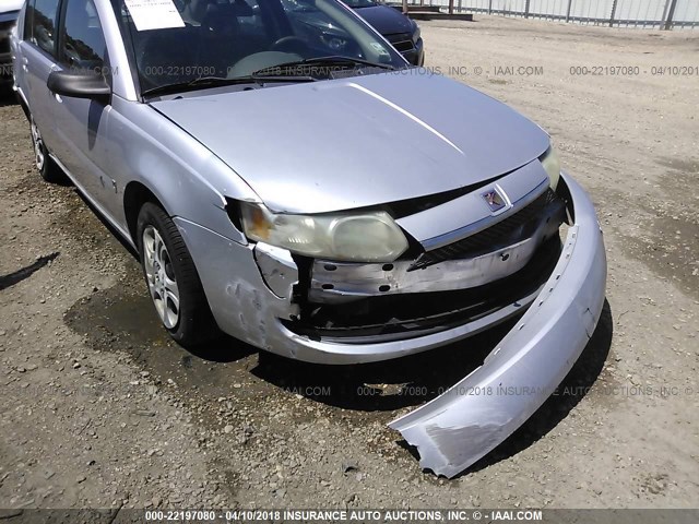 1G8AJ52F64Z137844 - 2004 SATURN ION LEVEL 2 SILVER photo 6