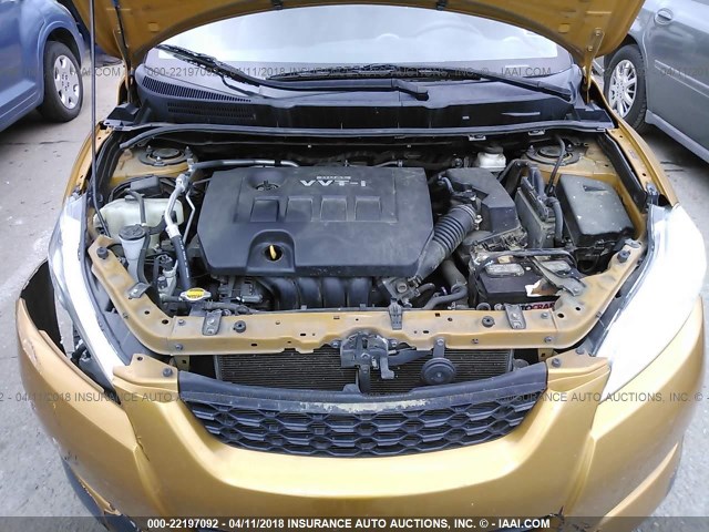 2T1KU40E39C160182 - 2009 TOYOTA COROLLA MATRIX  GOLD photo 10