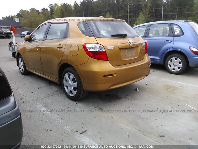 2T1KU40E39C160182 - 2009 TOYOTA COROLLA MATRIX  GOLD photo 3