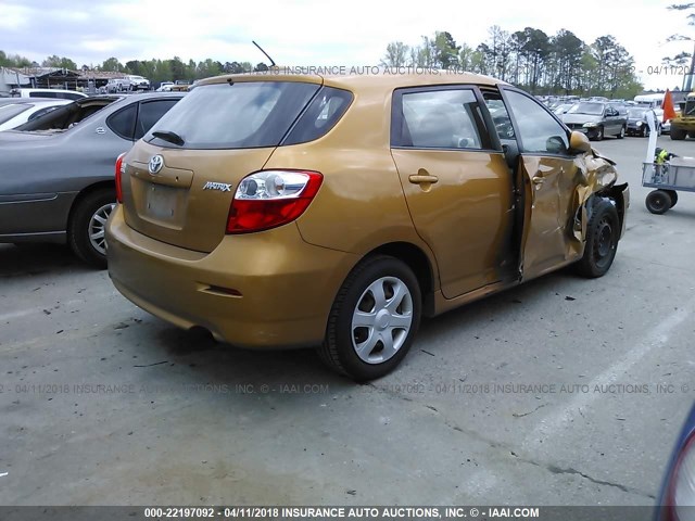 2T1KU40E39C160182 - 2009 TOYOTA COROLLA MATRIX  GOLD photo 4