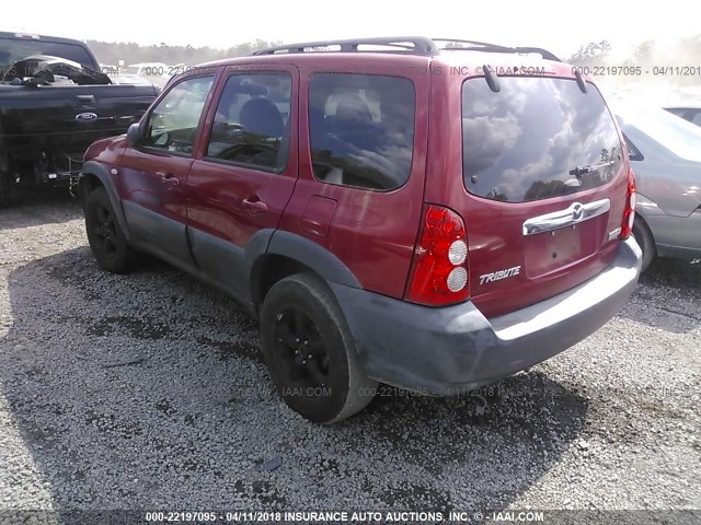 4F2YZ02Z85KM21822 - 2005 MAZDA TRIBUTE I BURGUNDY photo 3