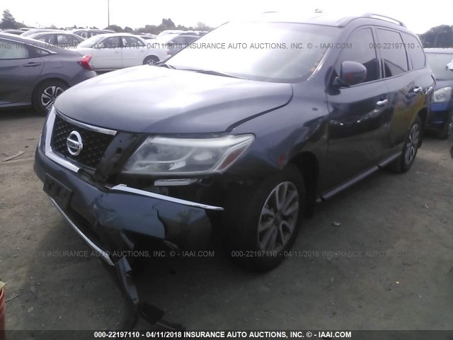 5N1AR2MN5DC650213 - 2013 NISSAN PATHFINDER S/SV/SL/PLATINUM 灰色 照片 2