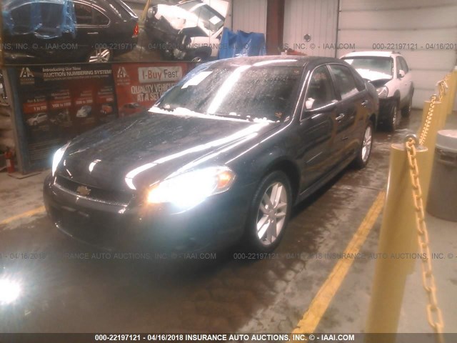 2G1WC5E37E1184388 - 2014 CHEVROLET IMPALA LIMITED LTZ BLUE photo 2