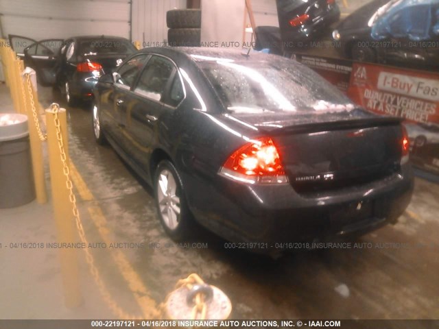 2G1WC5E37E1184388 - 2014 CHEVROLET IMPALA LIMITED LTZ BLUE photo 3