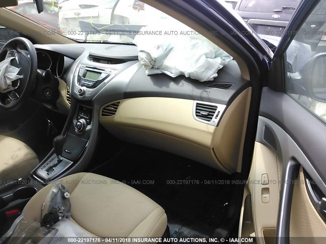 KMHDH4AE6DU532391 - 2013 HYUNDAI ELANTRA GLS/LIMITED BLUE photo 5