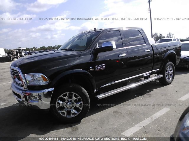 3C6UR5GLXHG732218 - 2017 RAM 2500 LONGHORN BLACK photo 2