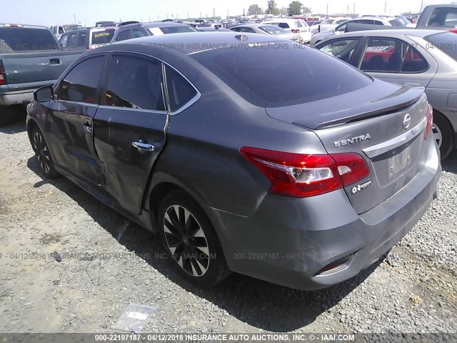 3N1AB7AP4HY222676 - 2017 NISSAN SENTRA S/SV/SR/SL GRAY photo 3