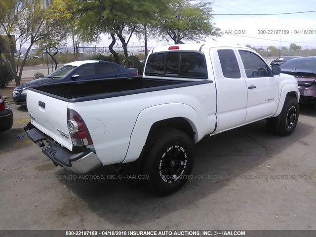 5TFTU4GN1EX052097 - 2014 TOYOTA TACOMA PRERUNNER ACCESS CAB WHITE photo 4