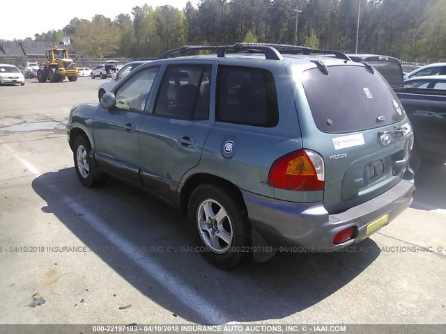 KM8SC73D92U252795 - 2002 HYUNDAI SANTA FE GLS/LX GREEN photo 3