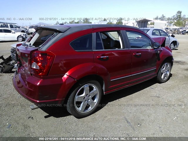 1B3HE78K77D556281 - 2007 DODGE CALIBER R/T RED photo 4