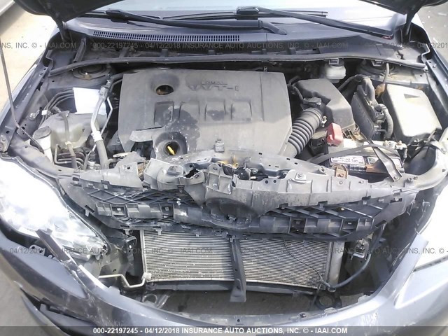 2T1BU4EE5BC572506 - 2011 TOYOTA COROLLA S/LE GRAY photo 10