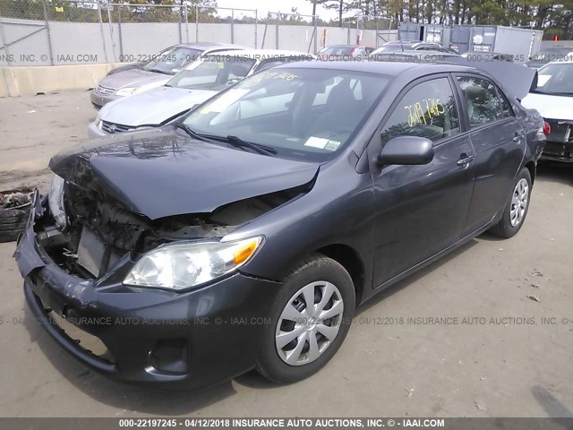 2T1BU4EE5BC572506 - 2011 TOYOTA COROLLA S/LE GRAY photo 2